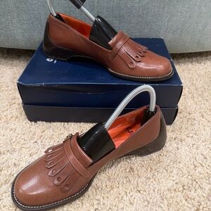 Charles jourdan brown  Fringed Flat Pumps 7.5M  Mint Condition